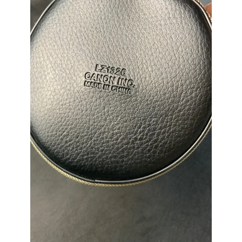 Canon LZ1326 Lens Case Tan Black Padded Soft Pouch Bag 10x4.5 Zip Telephoto Case